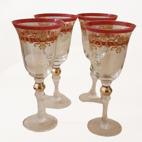 Venetian Tapestry Wine Glasses - Picture 1 of 6
